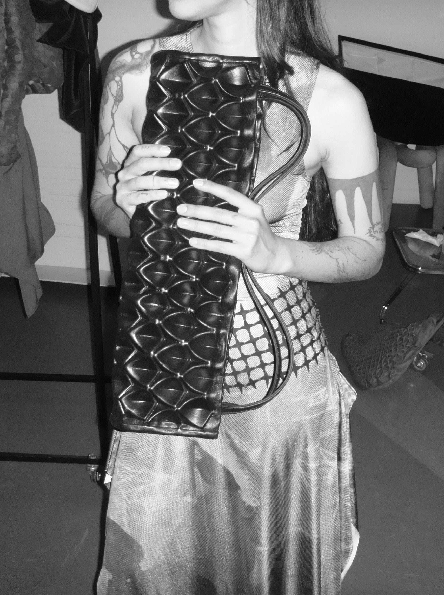 Leather Belt Wide-Nensi Avetisian-APOC STORE