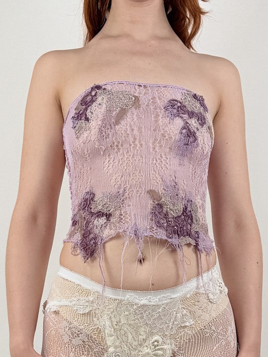 LACE TOP PURPLE-Lou de Bètoly-APOC STORE