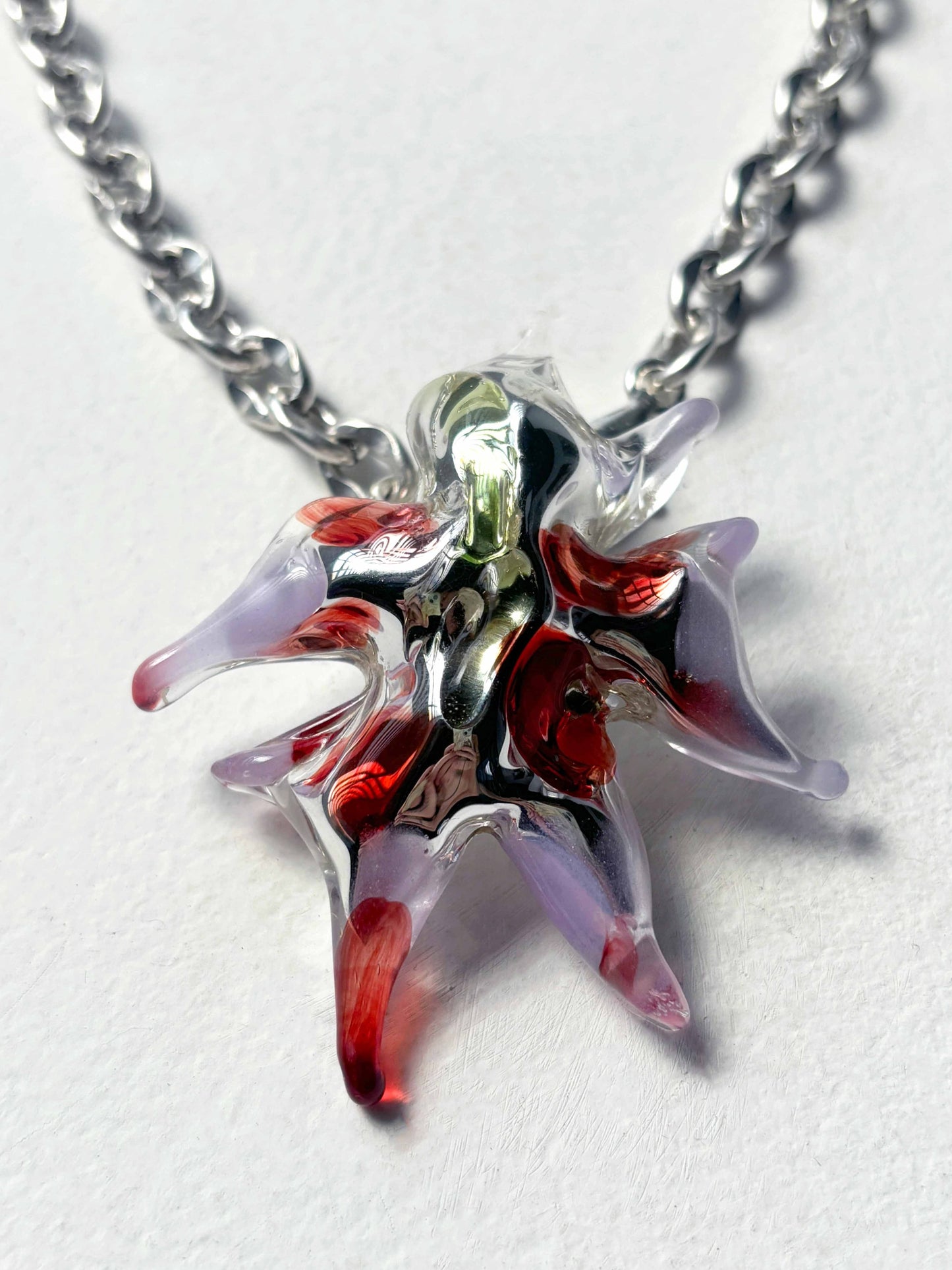 KA’AGUY_333 Glass Silver Necklace-Pia Glassworks-APOC STORE