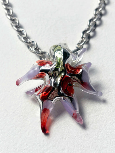 KA’AGUY_333 Glass Silver Necklace-Pia Glassworks-APOC STORE