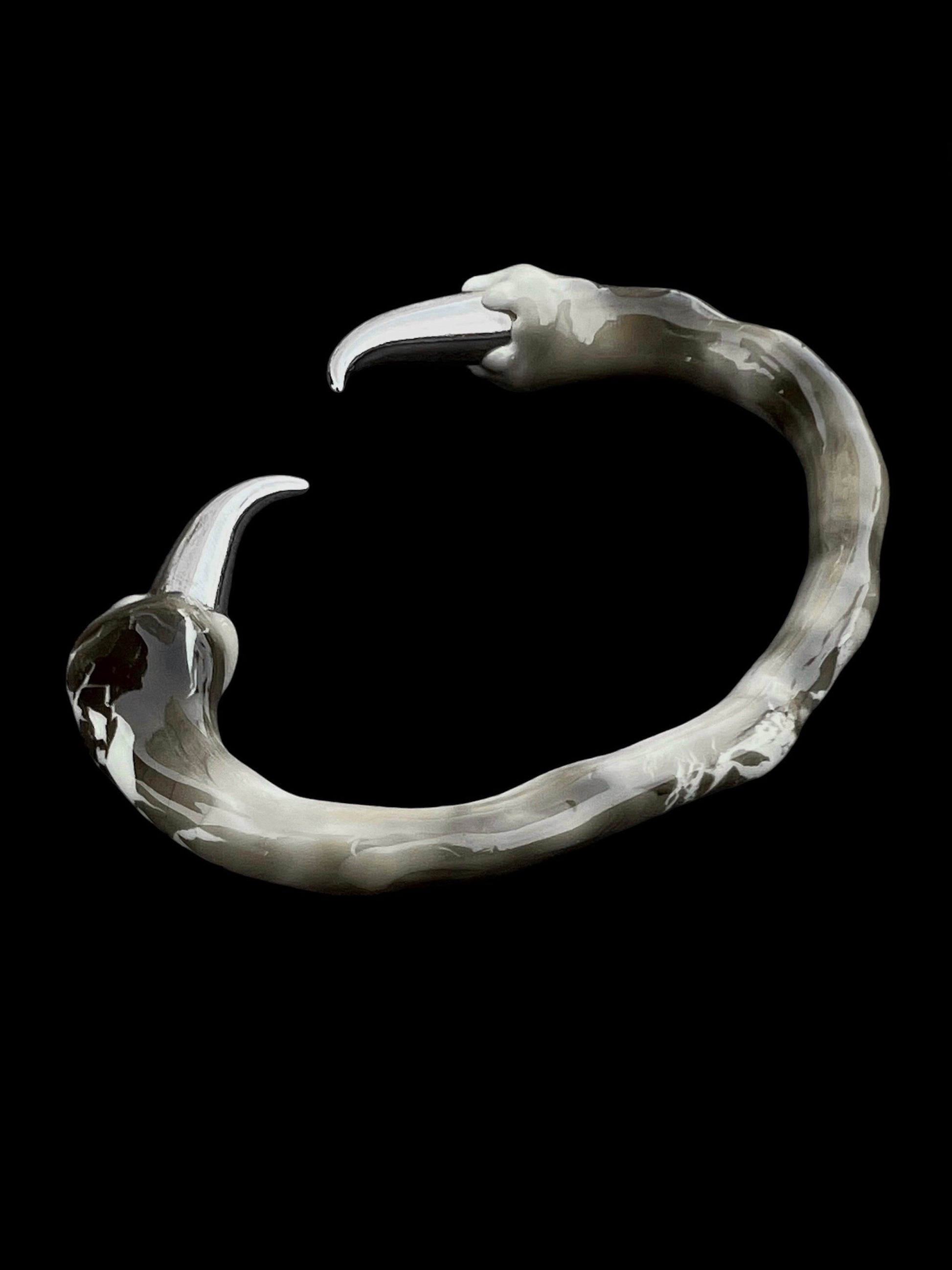 White bracelet with spikes-CASPER DIY-APOC STORE