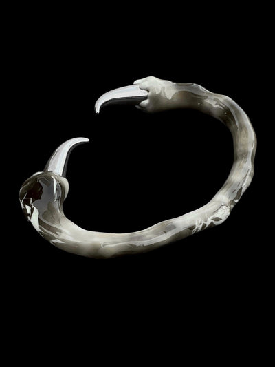 White bracelet with spikes-CASPER DIY-APOC STORE