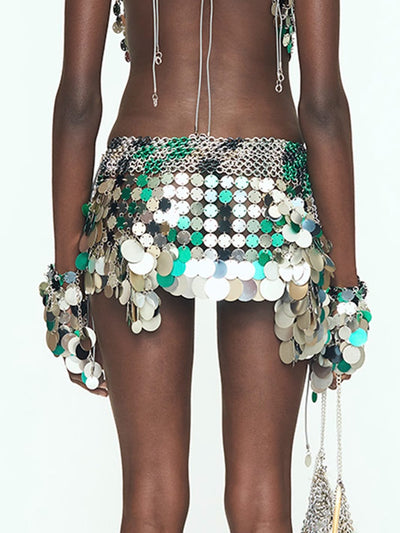 Aluminum Disc Mini Skirt - SCALE-JALACONDA-APOC STORE