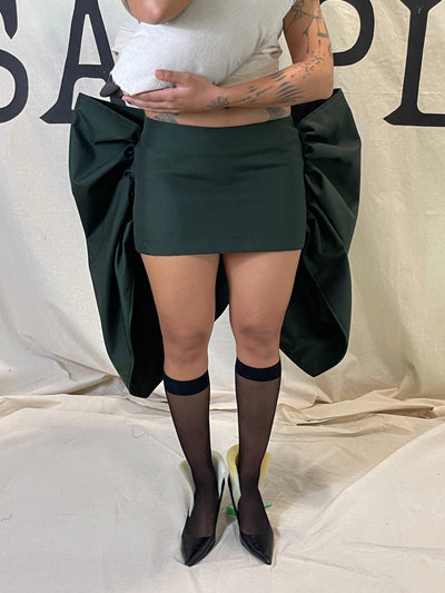 GARMENT # 024 EXAGGERATED SIDES MINI SKIRT-S A M P L E GARMENTS-APOC STORE