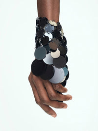 Aluminum Disc Bracelet - BLACK-JALACONDA-APOC STORE