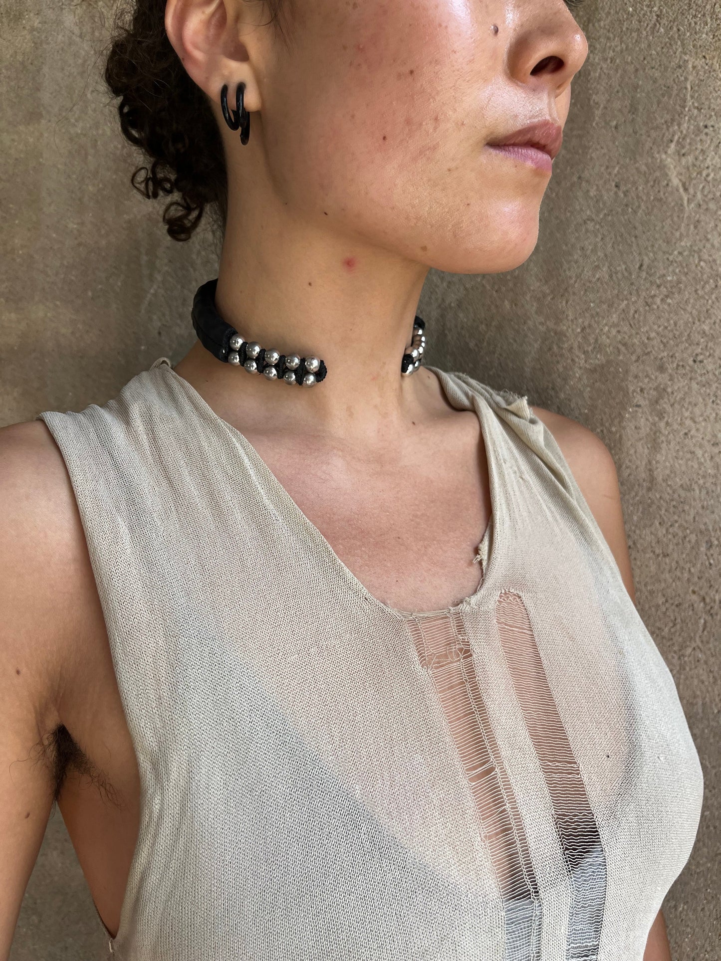 BLACK WOVEN CHOKER-TÔGENESIS-APOC STORE
