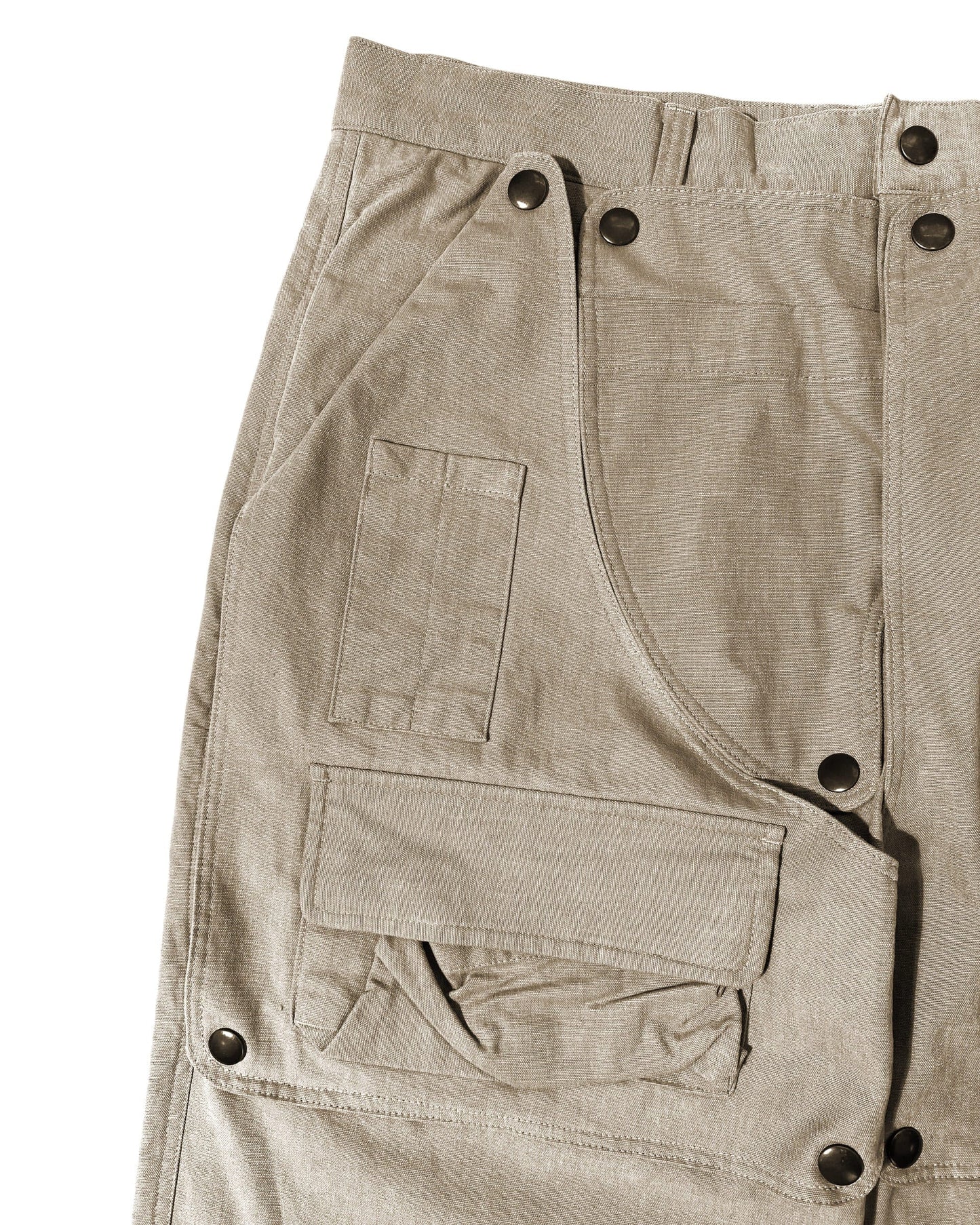 HIDDEN CARGO POCKET PANTS BEIGE-EGNARTS-APOC STORE