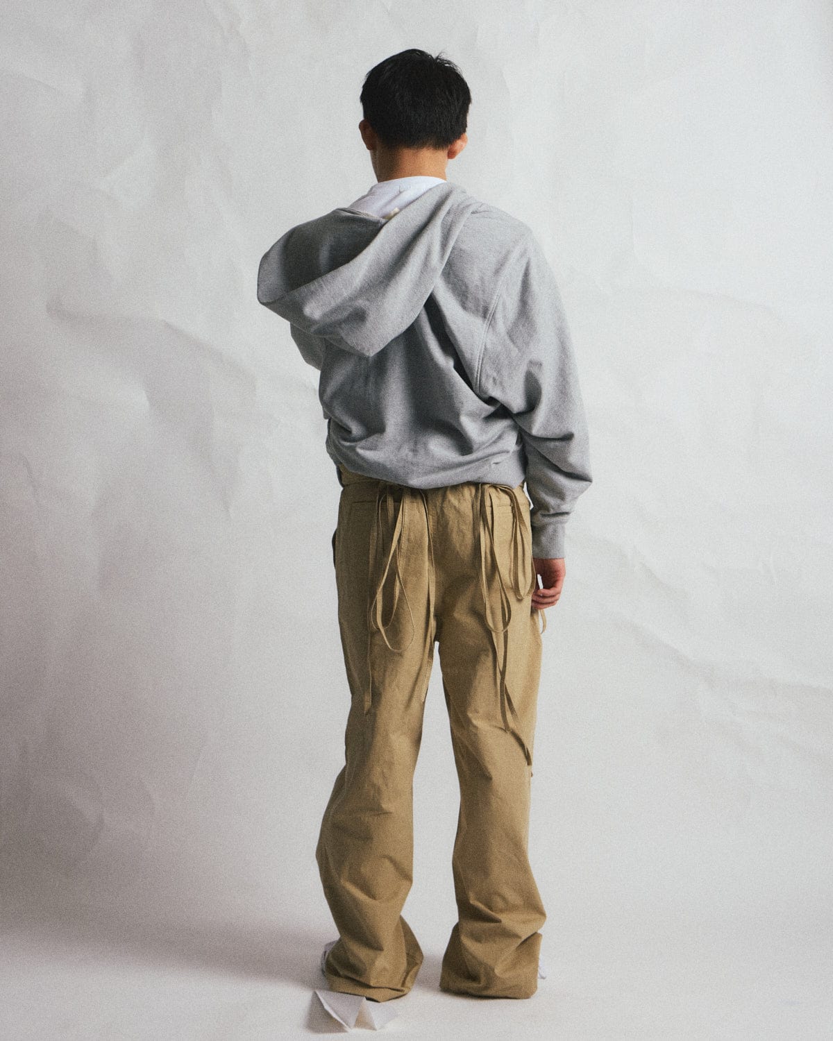 ADJUSTABLE COTTON PANTS BEIGE-EGNARTS-APOC STORE