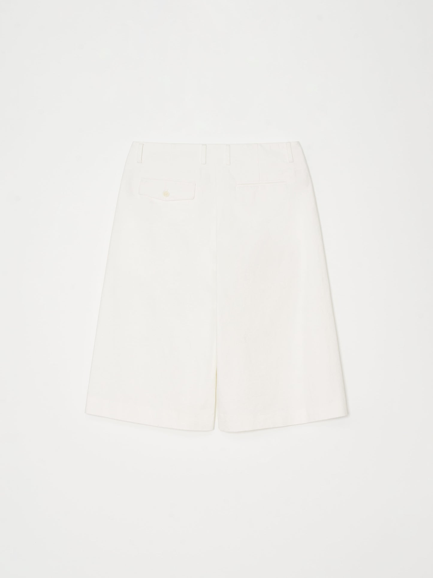 Cotton Wide Shorts 001 _White-Taekh-APOC STORE