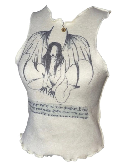 dark fairy knit top-Snake Divine-APOC STORE