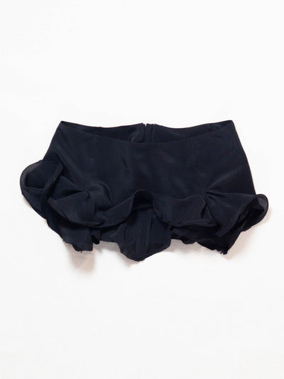 Slutty Mini Skirt in Black Silk-Pedro Trindade-APOC STORE
