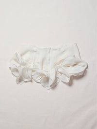 Slutty Mini Skirt in Ivory Silk-Pedro Trindade-APOC STORE