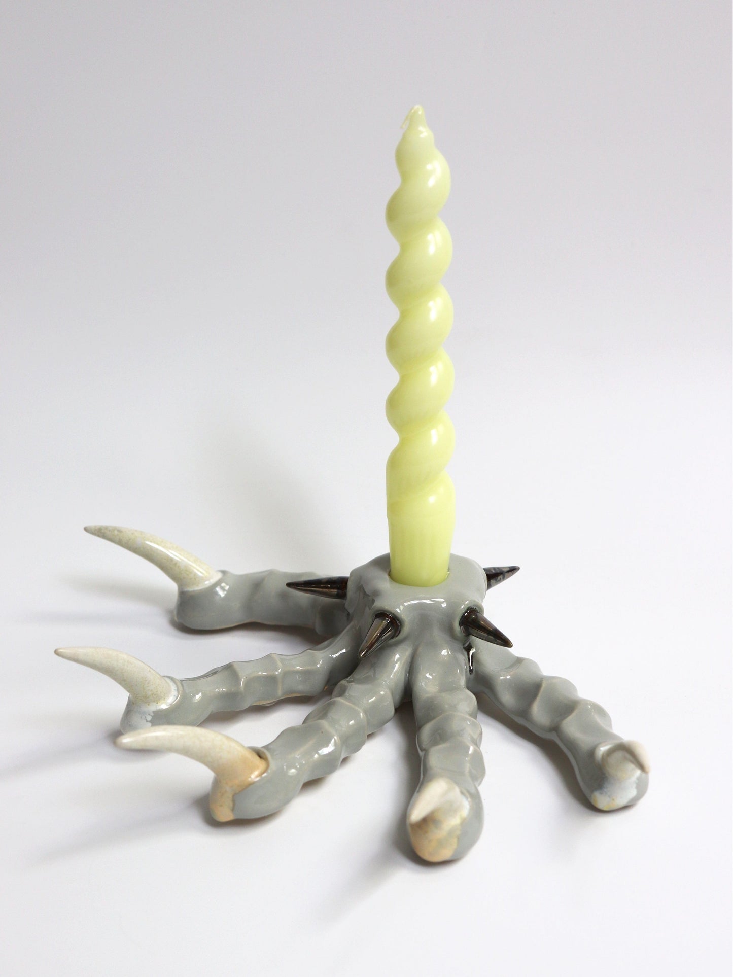 Grey Paw Candlestick with Spikes-Naomi Gilon-APOC STORE