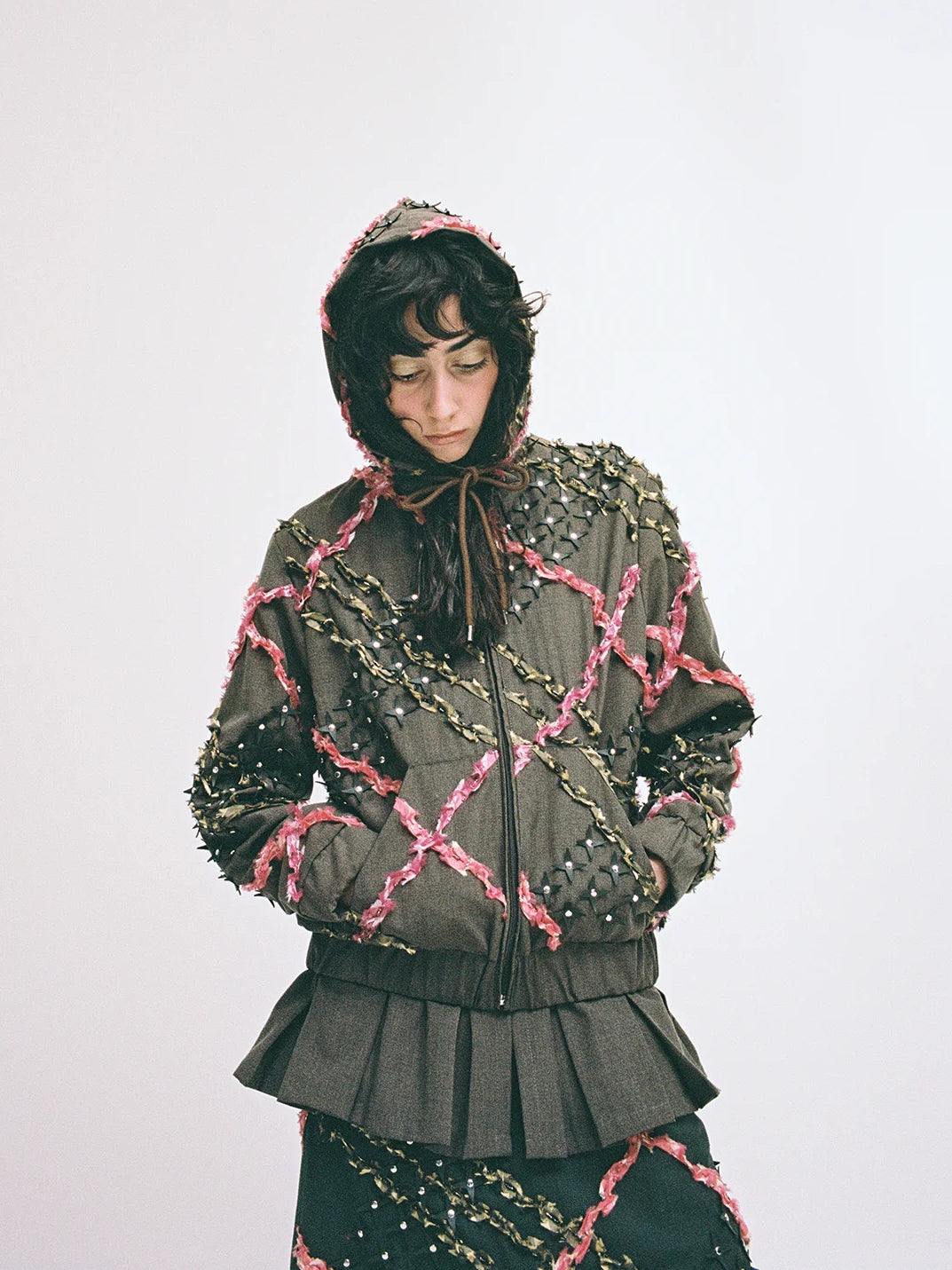 Jacket with Embroidery-Nensi Avetisian-APOC STORE