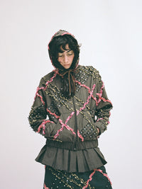 Jacket with Embroidery-Nensi Avetisian-APOC STORE