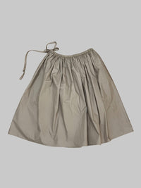 Coated Cotton Gathered Skirt -Beige-Julye Han-APOC STORE