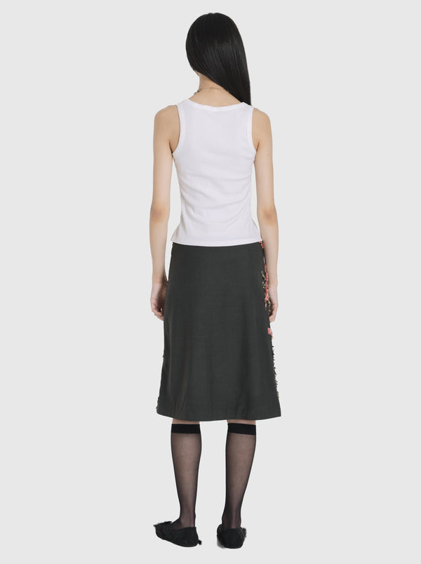 Skirt Midi with Emroidery-Nensi Avetisian-APOC STORE