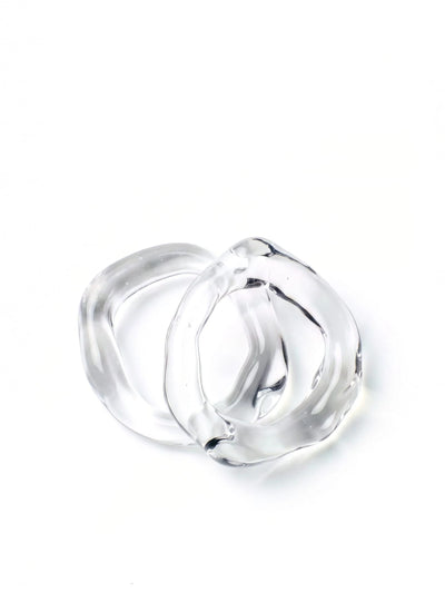Stacking Glass Band Rings 0031-Rain and Rivers-APOC STORE