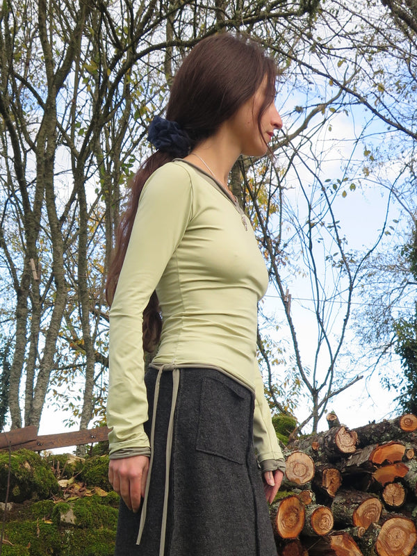 Hazel top almond green-ATH-APOC STORE