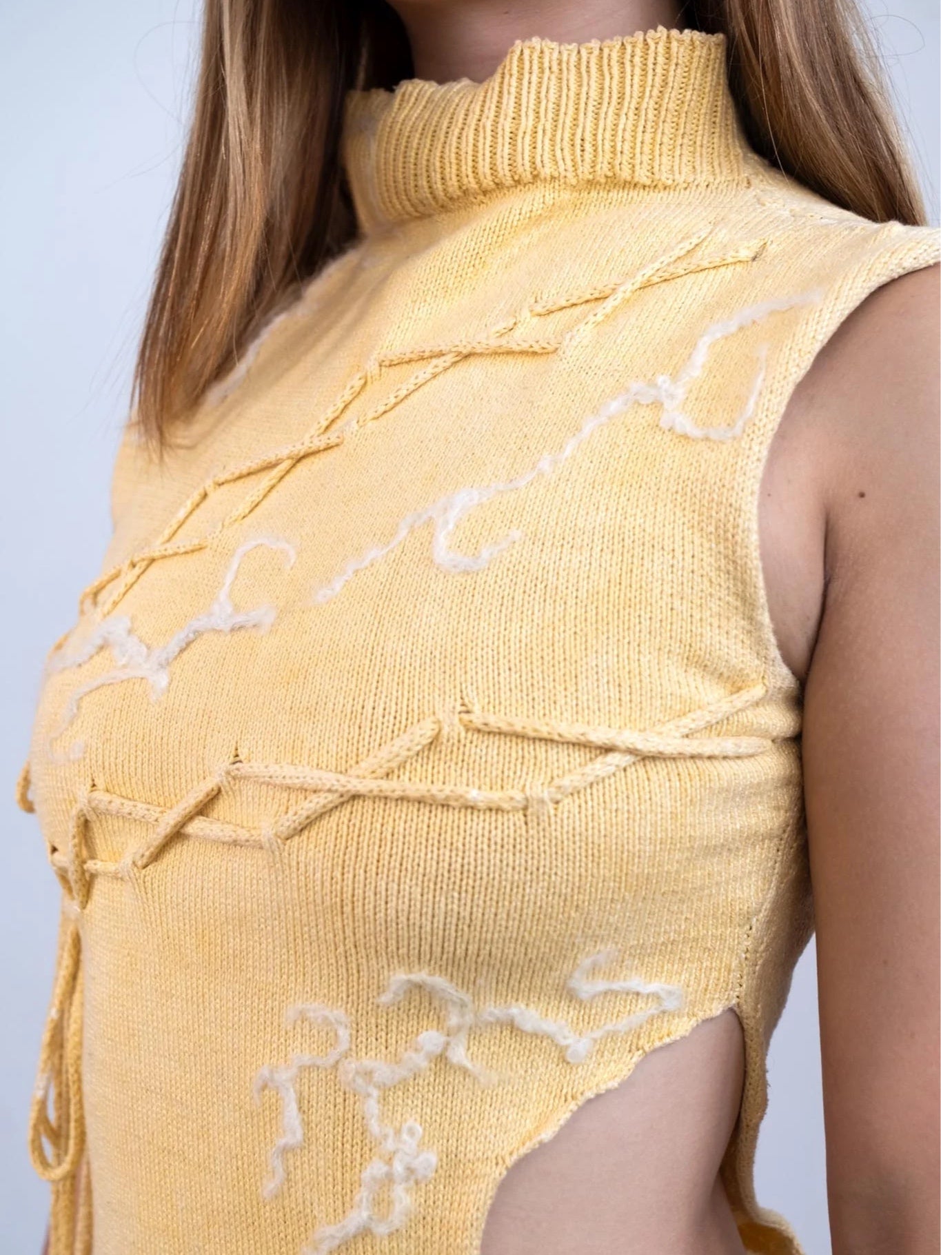 Wonder Gradient Dyed Lace-Up Felted Dress-GRACE GUI-APOC STORE