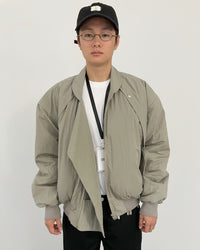 HIDDEN POCKET BLOUSON KHAKI GRAY-EGNARTS-APOC STORE
