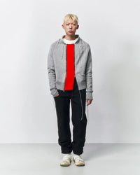 Double zip Cotton Cardigan 001 _ Gray-Taekh-APOC STORE