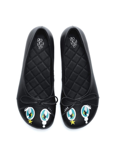 GO VACAY Anime Pearl Tears Flats Black-EMPTY BEHAVIOR-APOC STORE