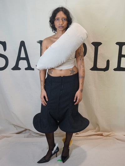 GARMENT # 001 COLLECTION #002 SCULPTURAL HEM SKIRT-SAMPLE GARMENTS-APOC STORE