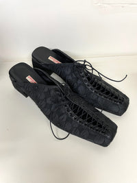Lace mule (Black)-Gyouree Kim-APOC STORE