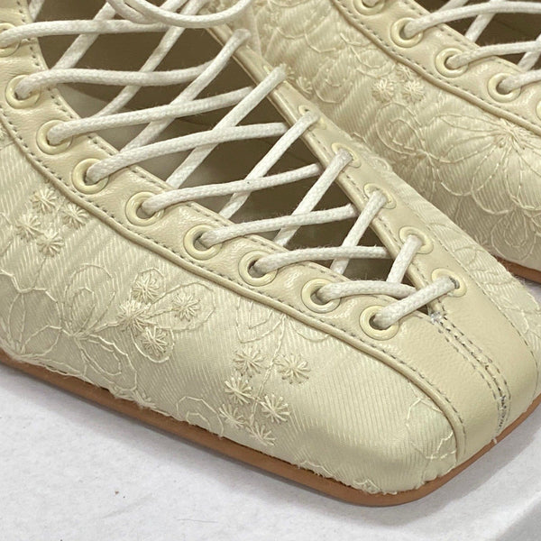 Lace mule (Cream)-Gyouree Kim-APOC STORE