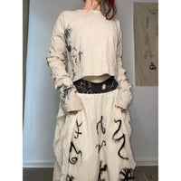 hythe linen top-Snake Divine-APOC STORE