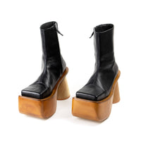 Amanda Boots Black Natural Heel-CRUDA-APOC STORE