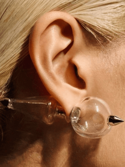 Glass Punk Piercing Earrings-anGostura-APOC STORE