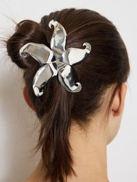 Rhodium coloured brass hair barrette-EYLAND-APOC STORE