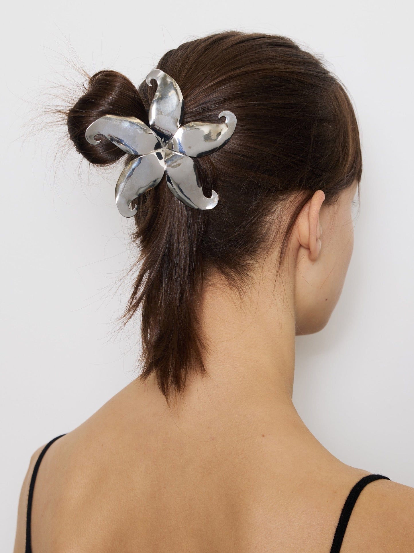 Rhodium coloured brass hair barrette-EYLAND-APOC STORE
