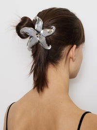 Rhodium coloured brass hair barrette-EYLAND-APOC STORE