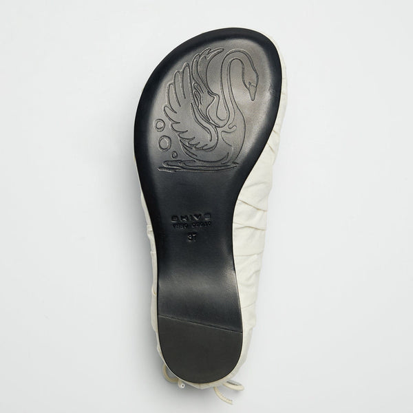 BAGGY BALLET FLAT - WHITE-BHIVE-APOC STORE