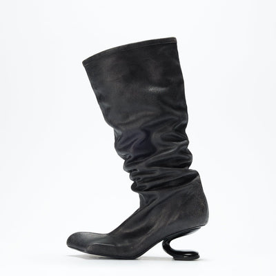 DRAGO WIDE-CALF BOOTS - VINTAGE BLACK-BHIVE-APOC STORE
