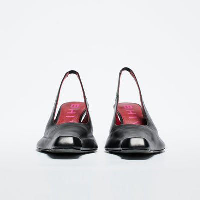 Slingback Mules - Smooth Black-BHIVE-APOC STORE