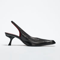 Slingback Mules - Smooth Black-BHIVE-APOC STORE