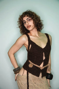 Wool Boucle Camisole-Jules Bramley-APOC STORE