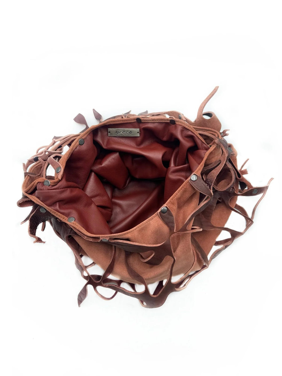Reverse centipede bag brown-Greco-APOC STORE