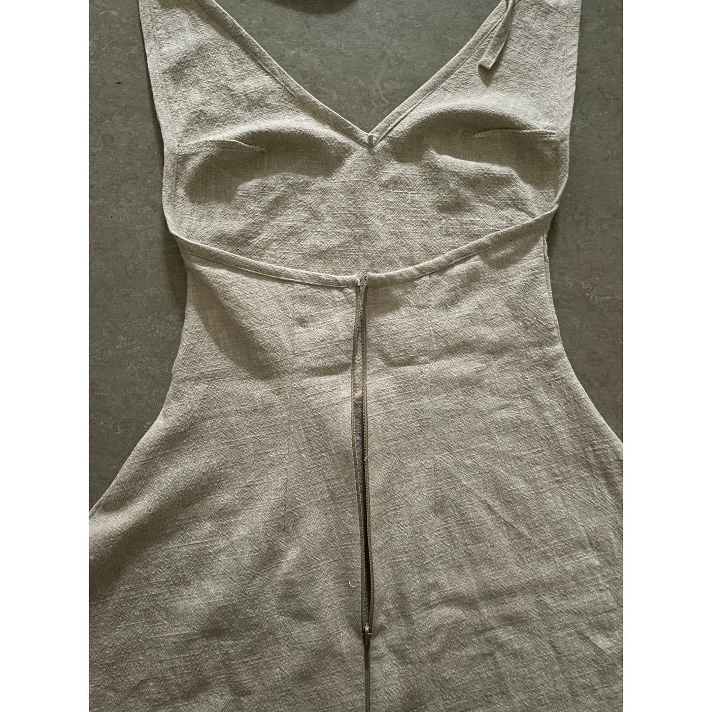 enigma linen dress plain-Snake Divine-APOC STORE