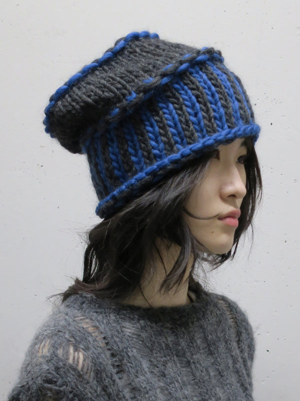 BULKY HAT - CHARCOAL/ BLUE-CPW-APOC STORE