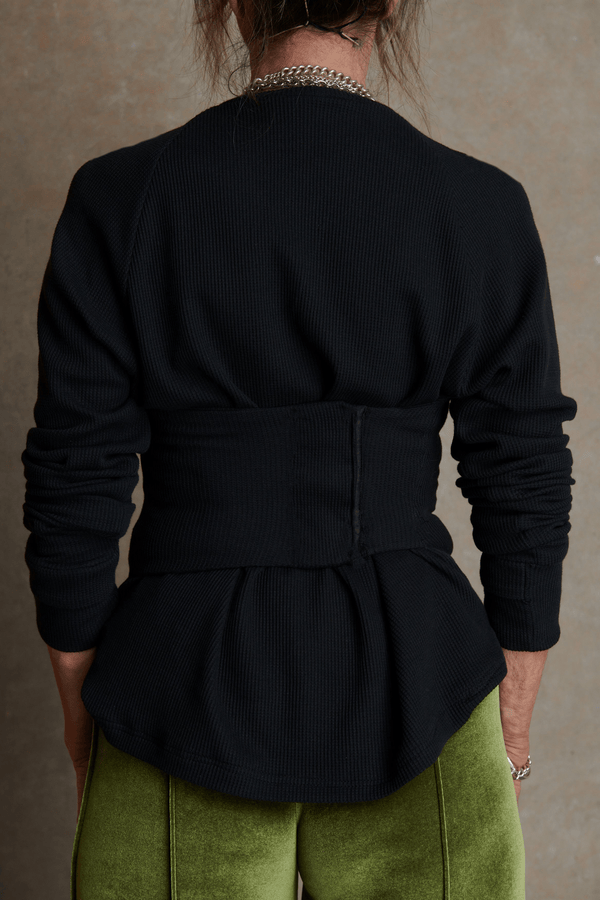 Wrapped Top - Black-Karlaidlaw-APOC STORE