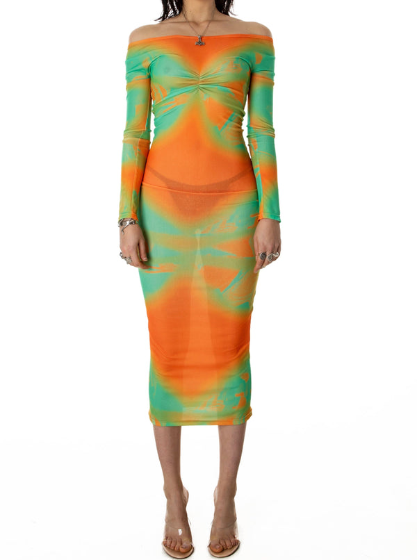 BUTTERFLY DRESS ORANGE-Nibgnus-APOC STORE
