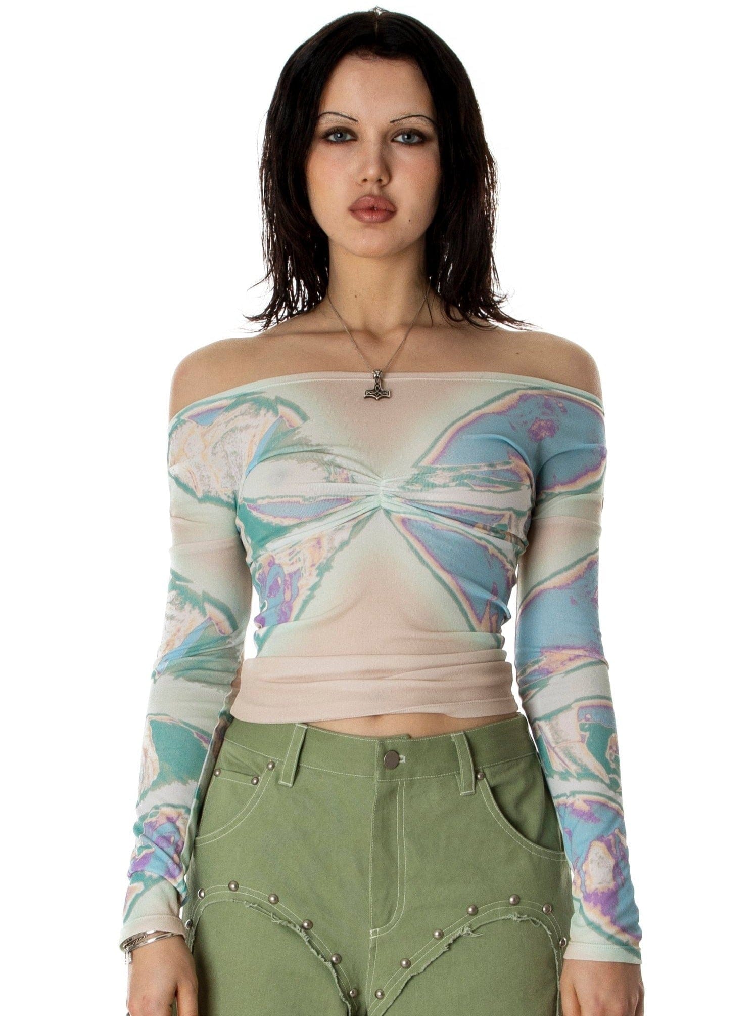 BUTTERFLY TEE NEUTRAL-Nibgnus-APOC STORE