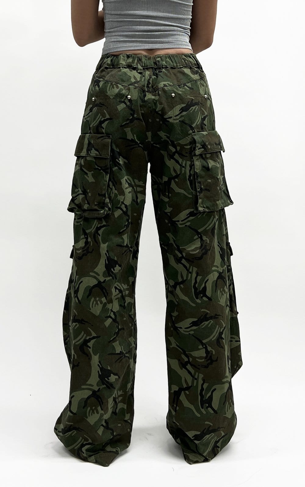 heart cargo pants camo-Nibgnus-APOC STORE
