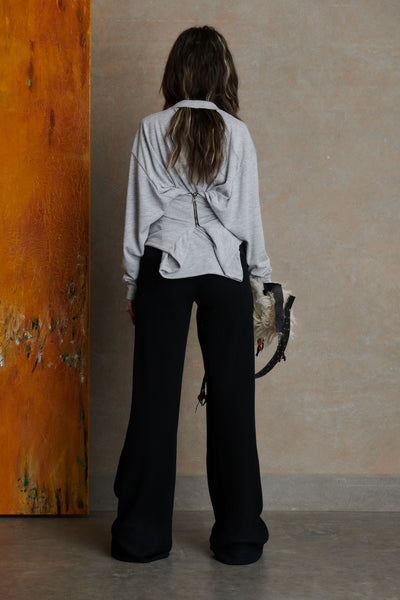 Zipper Long sleeve - Grey Marle-Karlaidlaw-APOC STORE