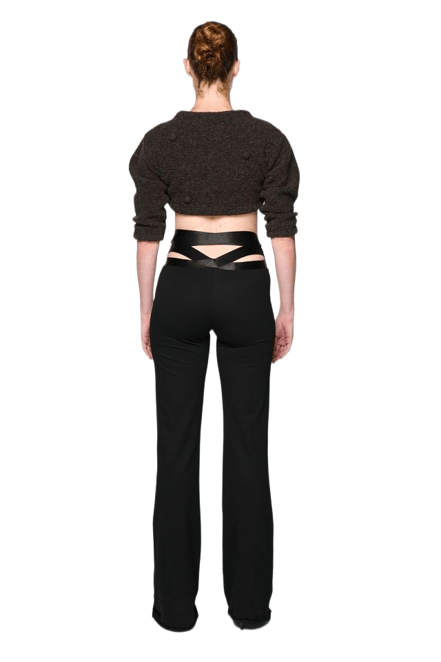 Shrunken Wool Cardigan - Brown
